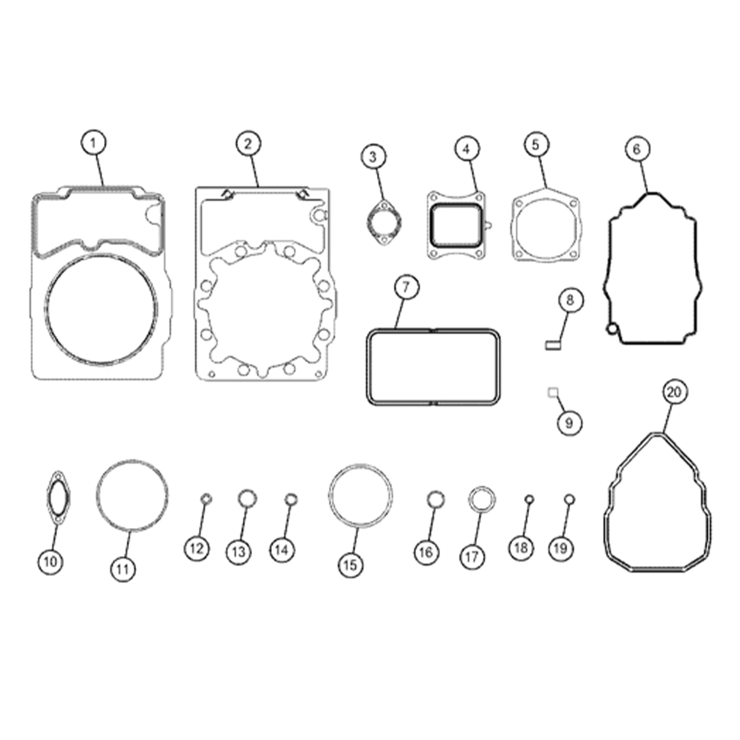 1Set Overhaul Kit 355-0776 For Off-Highway Truck 793C 776C 776D 777 777C 777D 785D 793B 785C Engine PM3512 PM3516 3512B