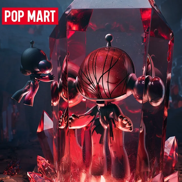

New Genuine Mega α Skullpanda 400% Red Crystal Fashion Gift Display Toy Collectible Action Figure Valentine'S Day Gift
