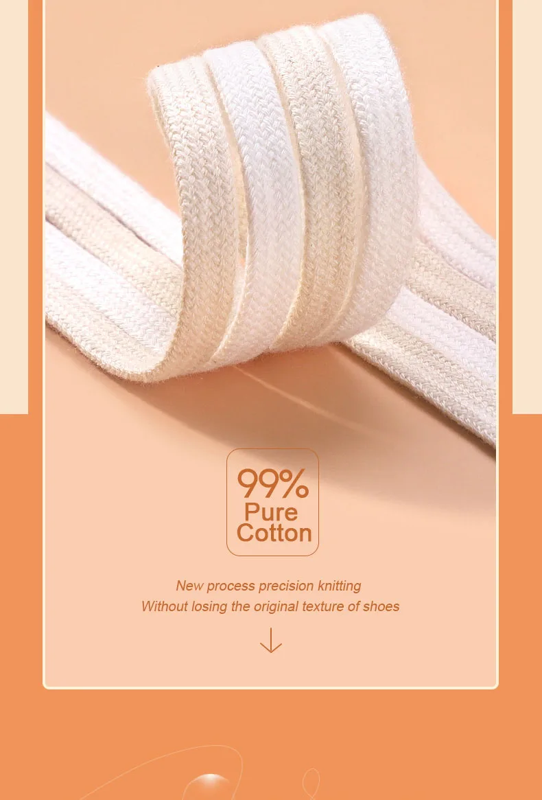 1 Paar flache Schnürsenkel für Sneaker, klassische Schnürsenkel für Sportschuhe aus Canvas, für Damen und Herren, einfarbige, doppelte Baumwoll-Schnürsenkel. – Detail 4