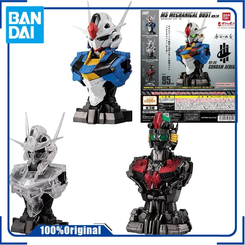 

Bandai Original Gundam Model Kit Anime Figure Gashapon MS Bust 03 GUNDAM AERIAL Shine Toys Boys Kids Gift Collectible eOrnaments