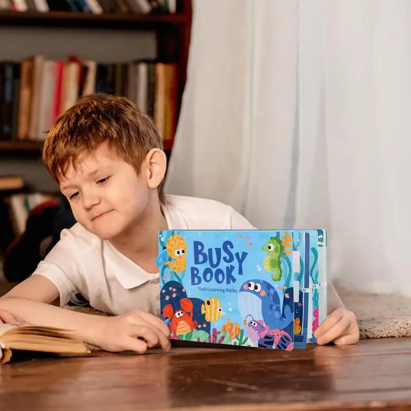 

Bbay Busy Book Игрушки для путешествий Веселая бумажная занятая книга для дошкольников, обучающая деятельность и книга-наклейка, игрушки для путешествий, многоразовые развивающие игрушки