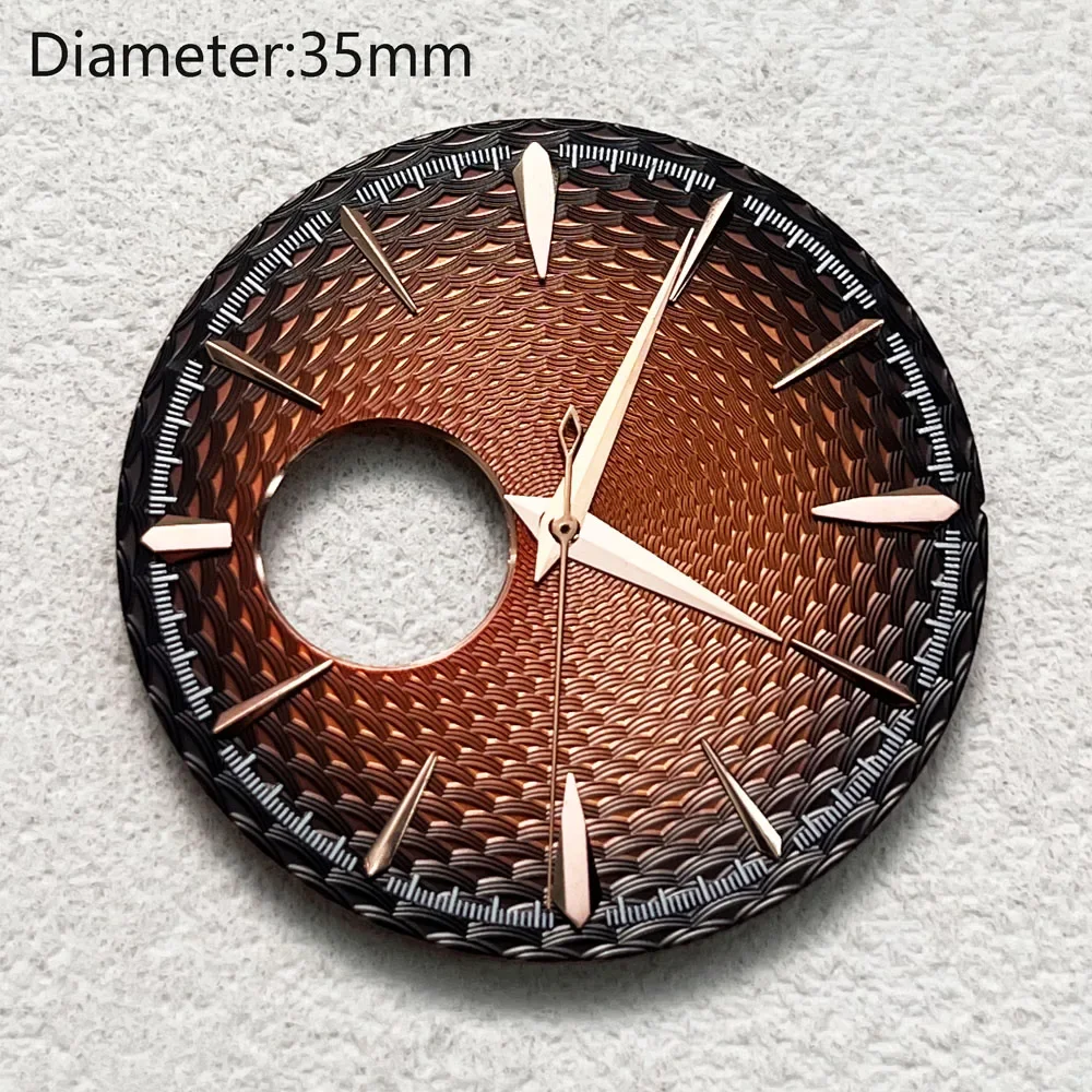 PRESAGE dial nh38 35mm untuk casing PRESAGE 40mm casing emas mawar cocok dengan gerakan otomatis NH38 SSA785J1/SSA405J1/SSA407J mod jam tangan