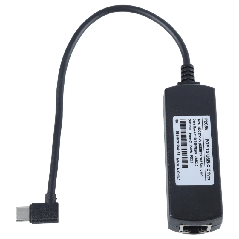 POE to Type-C Driver 5V Output with IEEE802.3af Standard 10/100Mbps Charging