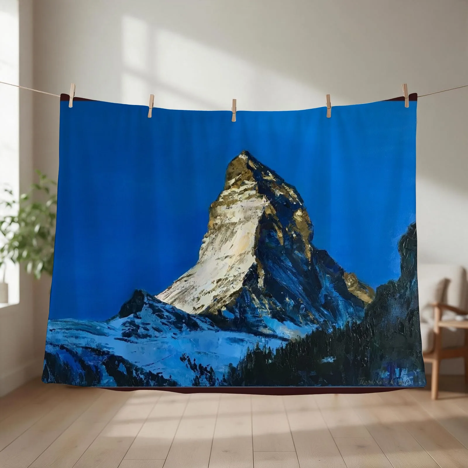 Matterhorn | Throw Blanket Furry warm winter Hairys Personalized Gift Blankets