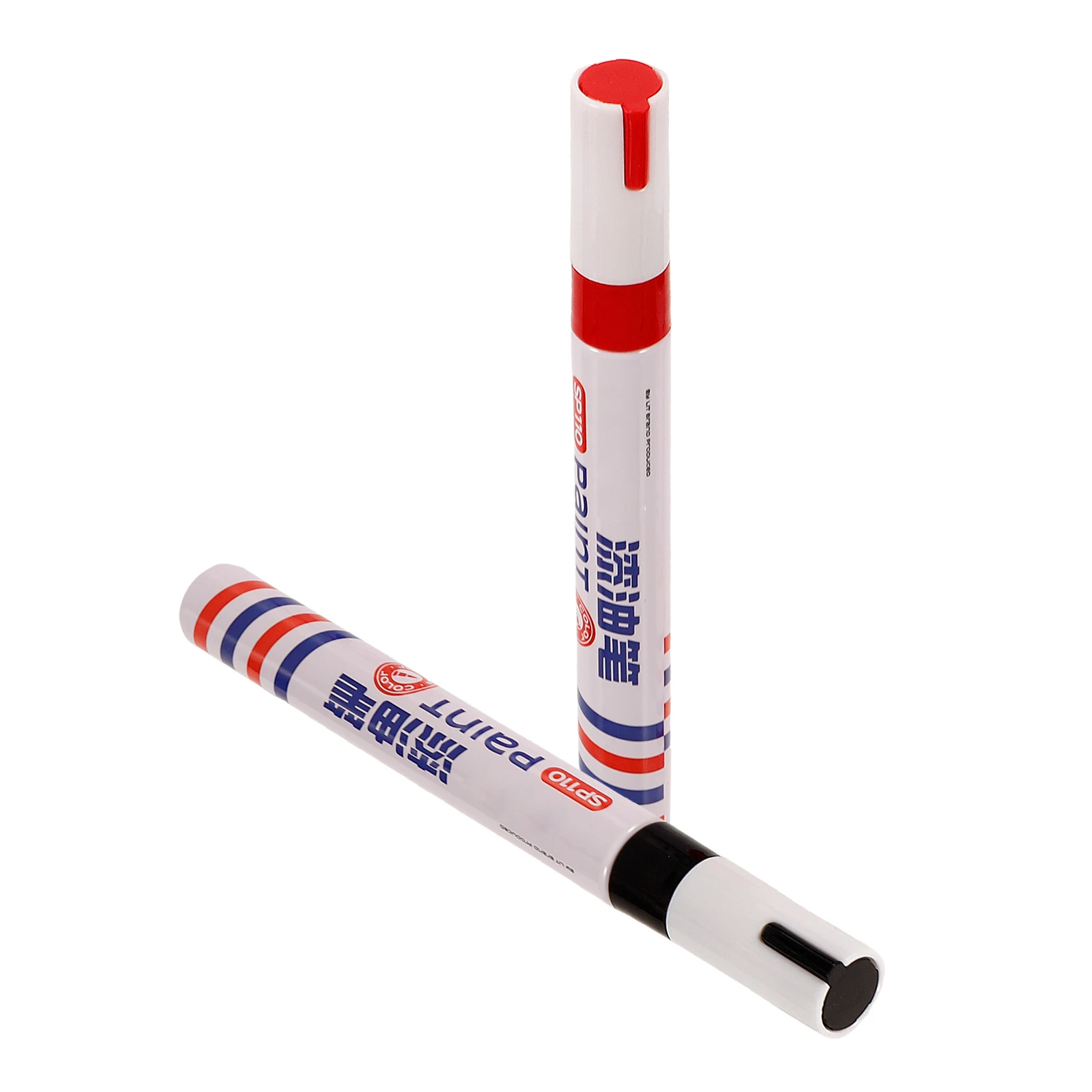 2Pcs Tablet Inscription Repair Pens Durable Fast Dry Red Black Marker for Monument Writing Touch Up Paint Kit Colour Pens Set