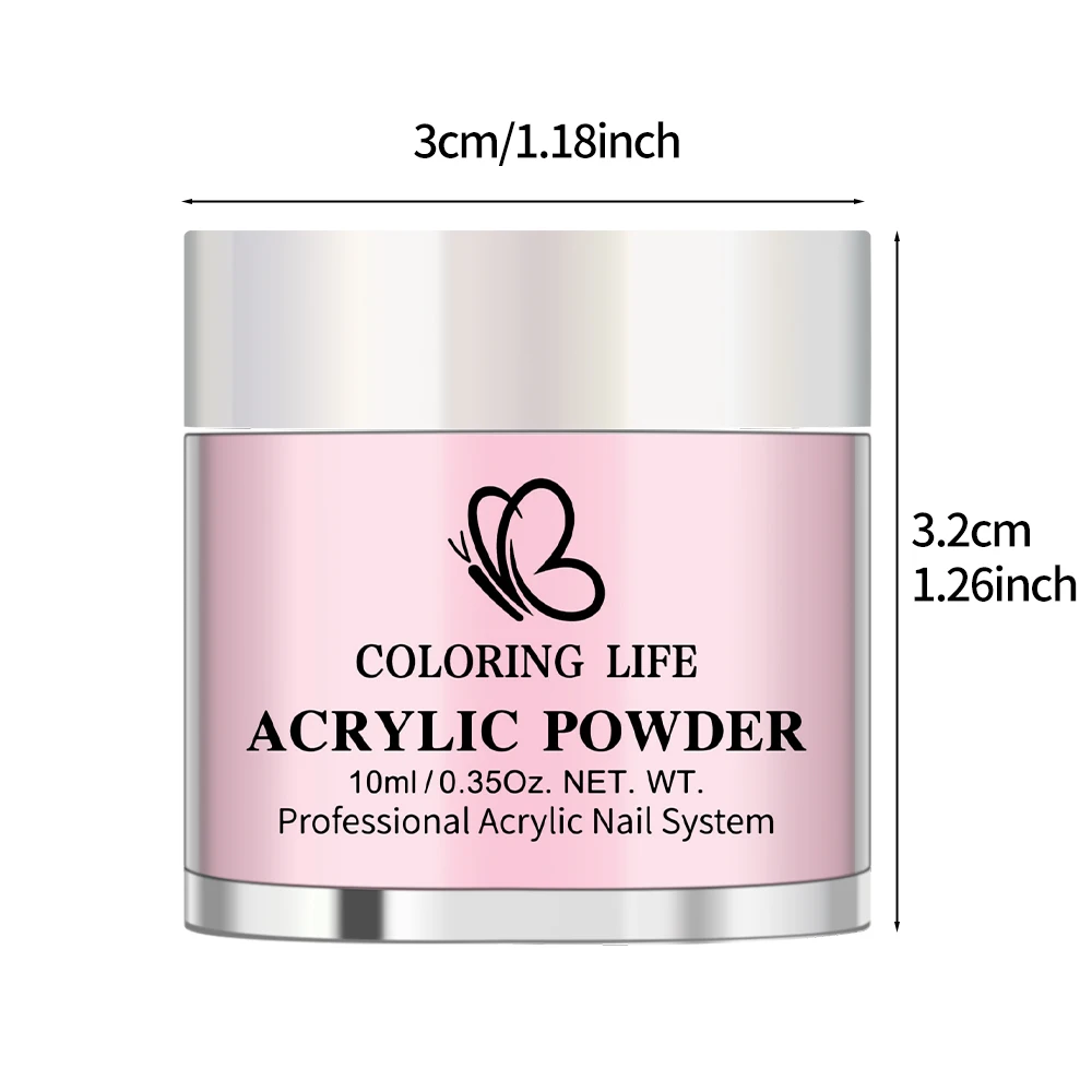 12 colori/set polvere acrilica per unghie 7 g/pz nudo rosa verde blu polvere di cristallo per unghie estensione professionale immersione polvere di pigmenti