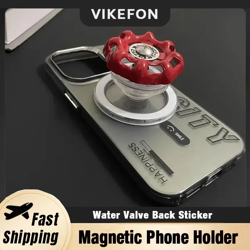 Suporte magnético do telefone dobrável desktop aperto titular válvula de água aparência para magsafe iphone 16-12 anel dedo expansão suporte