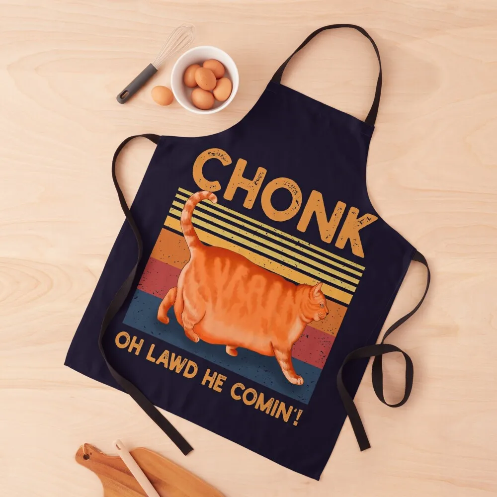 

Chonk Oh Lawd He Comin' Apron barber men Things For The Kitchen Apron