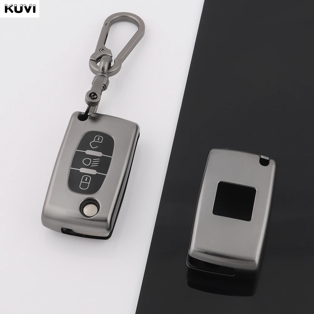 TPU Flip Car Key Case Cover Protector Fob Keychain For Citroen C2 C3 C4 C5 C6 Xsara Berlingo For Peugeot 207 307 308 407 607 807