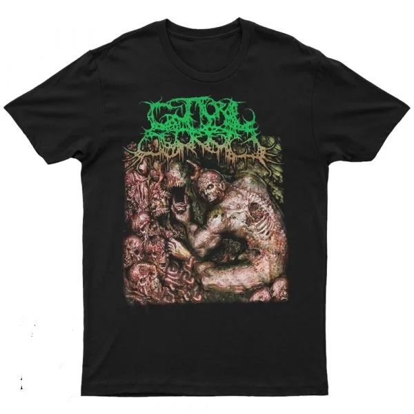 

2025 New GUTTURAL SECRETE - Recreating The Stumps Print Unisex Street Fashion Trend Short Sleeved Pure Cotton Round Neck