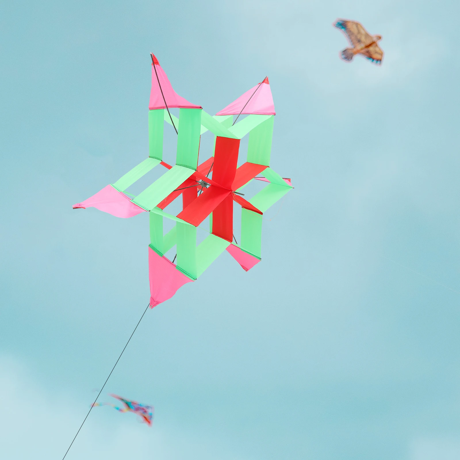 

Three-dimensional Hexagonal Plum Blossom Kite Child Outdoor Toys Geometric Creative