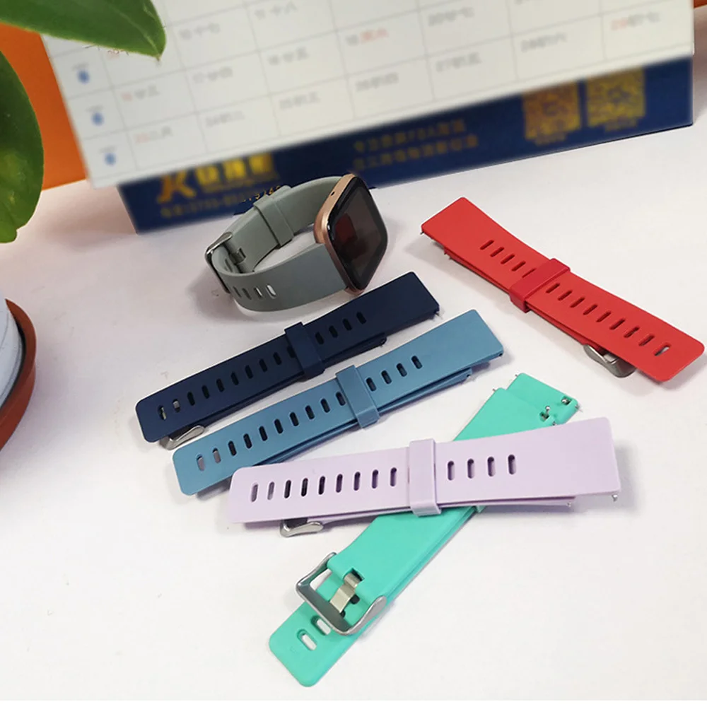 10 Pcs Mềm Silicone Ban Nhạc Cho Ban Fitbit Versa 2 Smart Watch Vòng Đeo Tay Thể Thao Cho Fitbit Versa Lite Không Thấm Nước Dây Đeo Cổ Tay