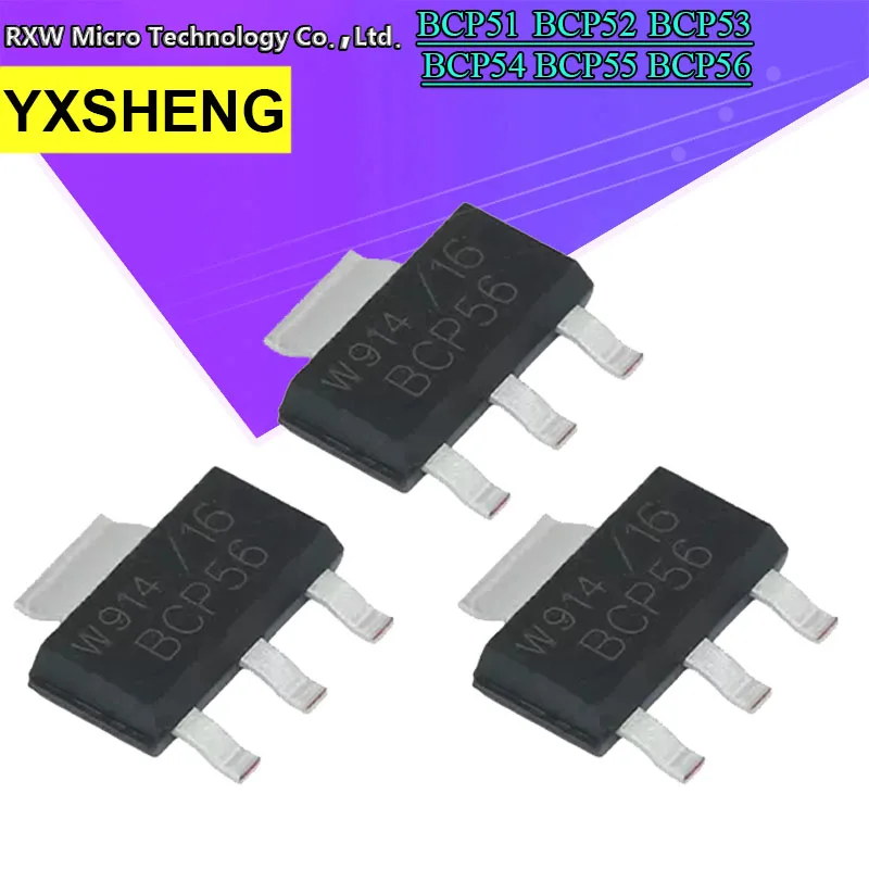 20Pcs BCP51 BCP52 BCP53 SOT-223 BCP54 BCP55 BCP56 SMD Power Transistor