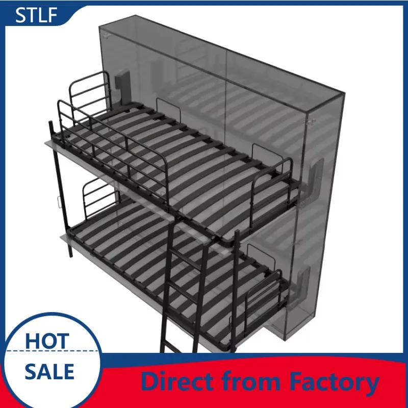 FBB Space Saving Folding Bunk Murphy Bed Mechanism Metal Manual Horizontal Wall Bed Frame With Stairs