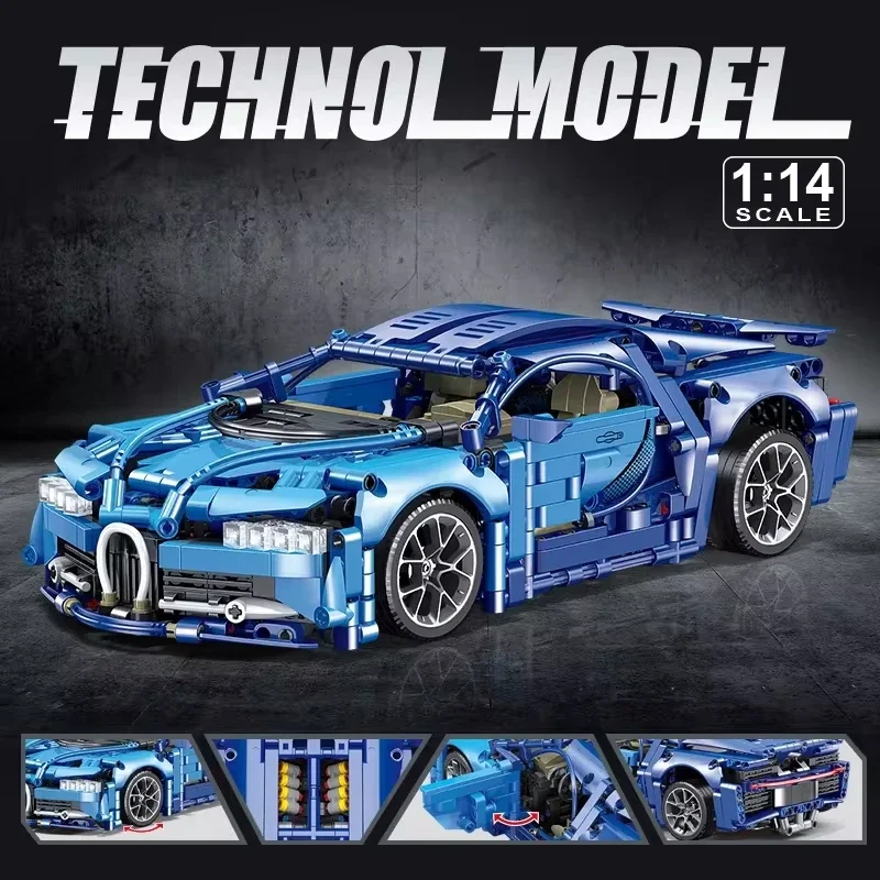 Racing building blocks Bugatti Veyron Roadster SP3 high difficulty mechanical puzzle assembly toy Birthday Gifts For Kids Toys