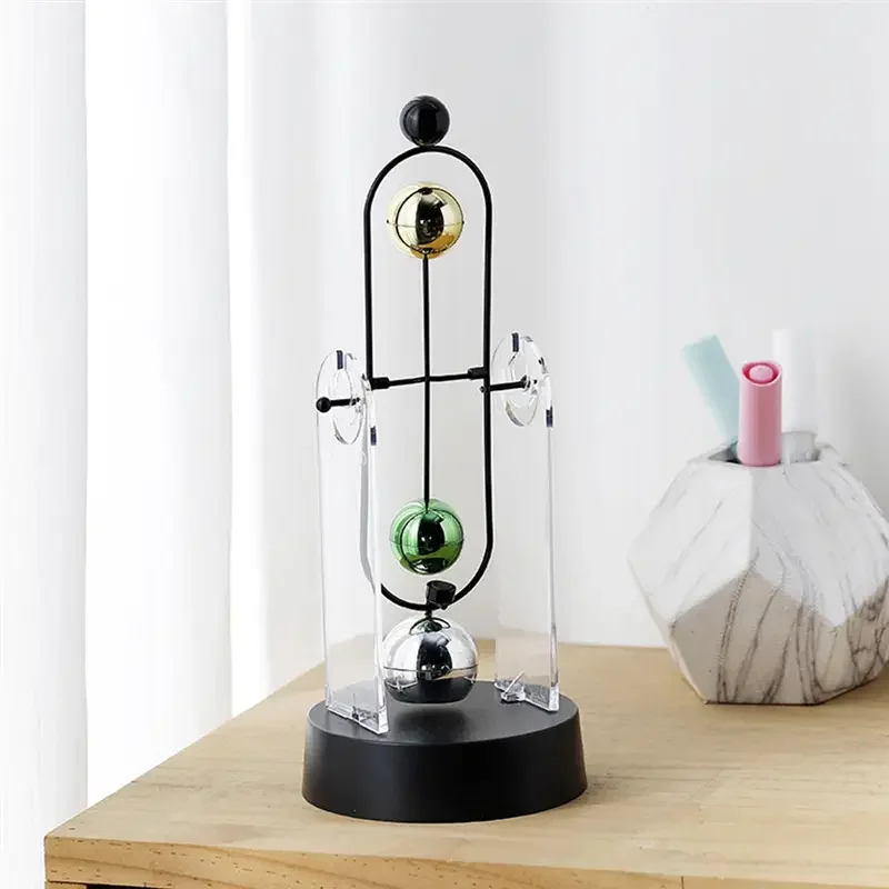 Perpetual/Motion Machine, Newton's Cradle Ball Figurine Physics Toys Swinging Craft Shake Device For Desk Ornament