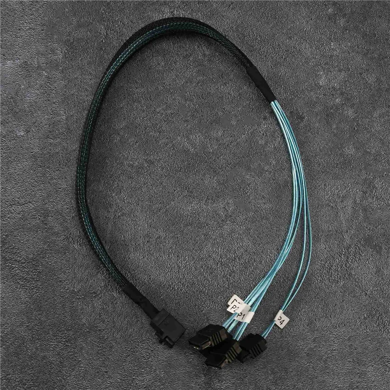 3X внутренний кабель Mini SAS-SATA, SFF-8643 к прямым разъемом SATA, совместимый с жестким диском Raid Controller (1,6 фута)