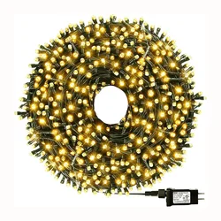 10M 50M 100M Outdoor LED Christmas String Light Green Wire Garland Light Plug in Fairy Light For Xmas Tree Wedding Party Decor