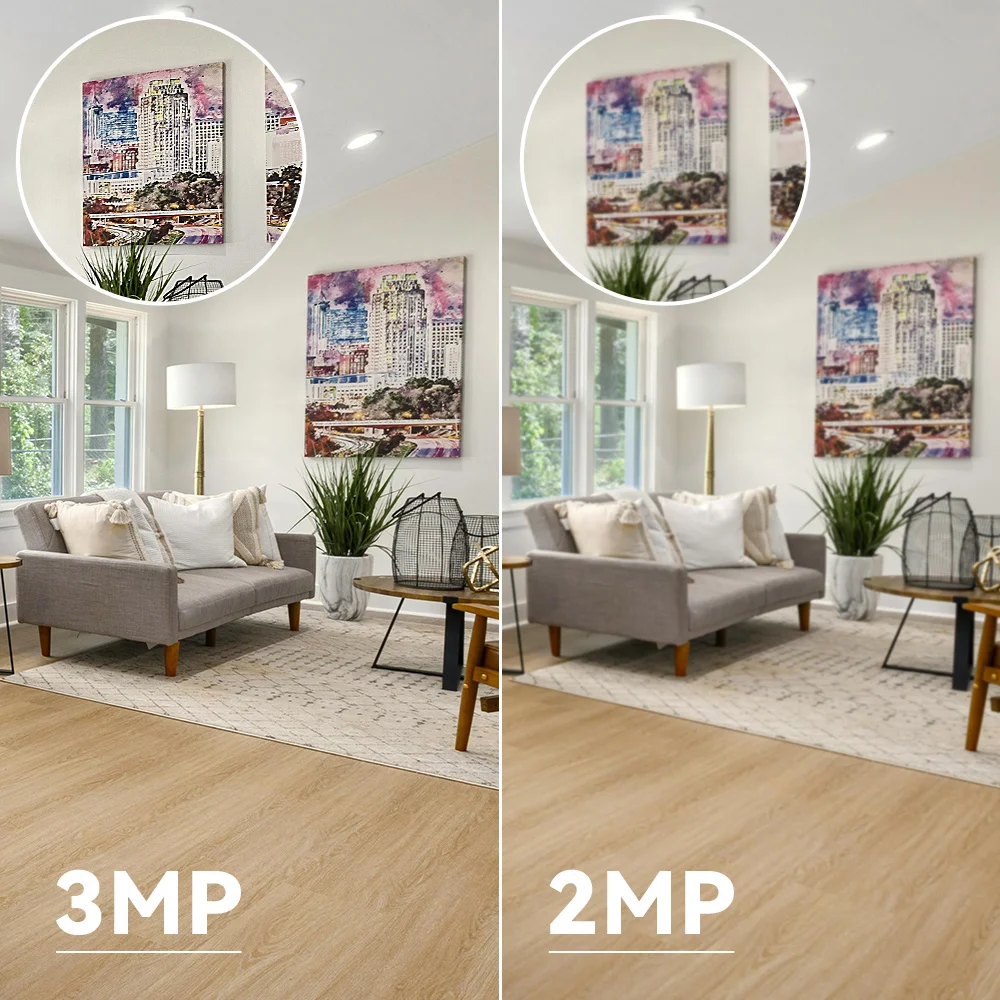 كاميرا مراقبة واي فاي فائقة الدقة بدقة 3 ميجابكسل قابلة للإمالة 355 ° /90 °   كاميرا IP مع كشف الحركة الصوتية في اتجاهين للرؤية الليلية ومراقبة المنزل #4