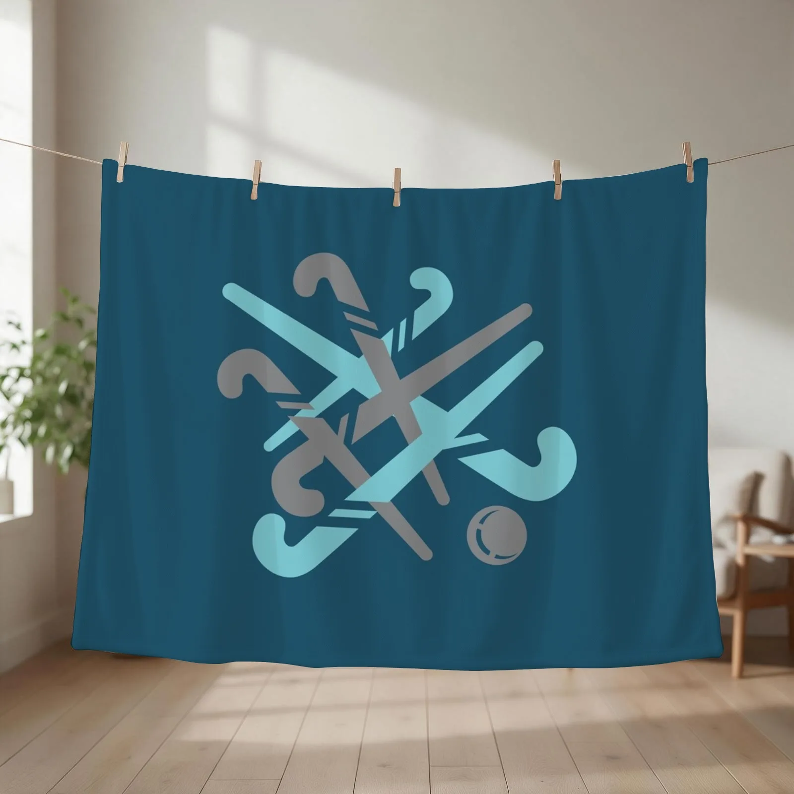 Hockey stick Throw Blanket