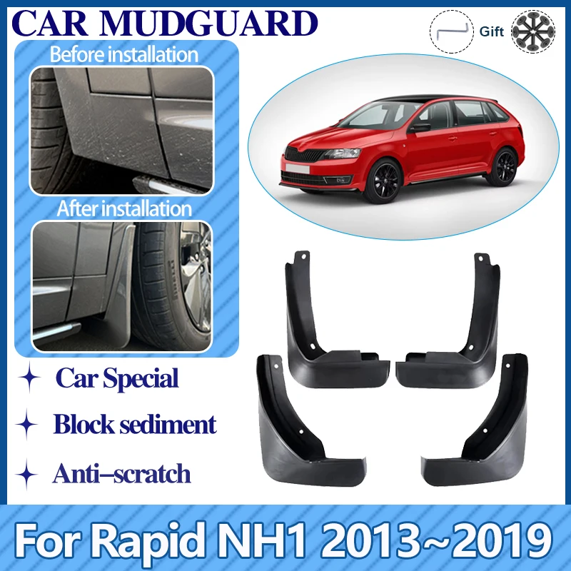 

Mudguards For Skoda Rapid NH1 Spaceback Hatchback 2013~2019 Car Fender Anti-splash Flap Mudflaps Mud Guards Auto Accessories Kit