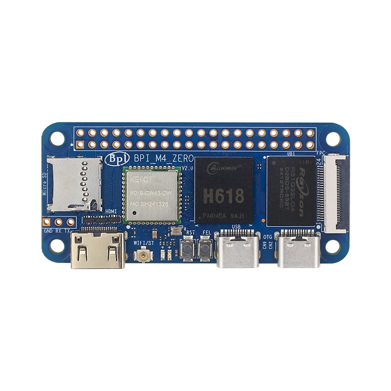 Imagem -02 - Computador de Placa Única Banana pi Bpi-m4 Zero 4g Ram Lpddr4 32g Emmc Allwinner H618 Quad-core Cortex-a53 Arm Mail G31 Gpu Sbc