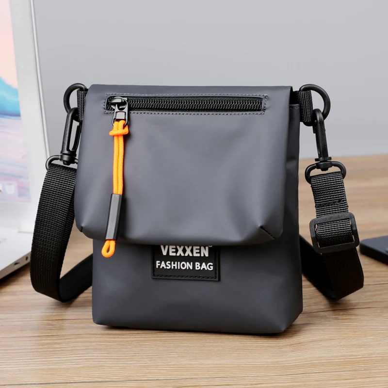 

Новая модная мужская сумка через плечо для телефона, боковая сумка, повседневная водонепроницаемая сумка через плечо из искусственной кожи, деловые маленькие сумки-мессенджеры на слинге