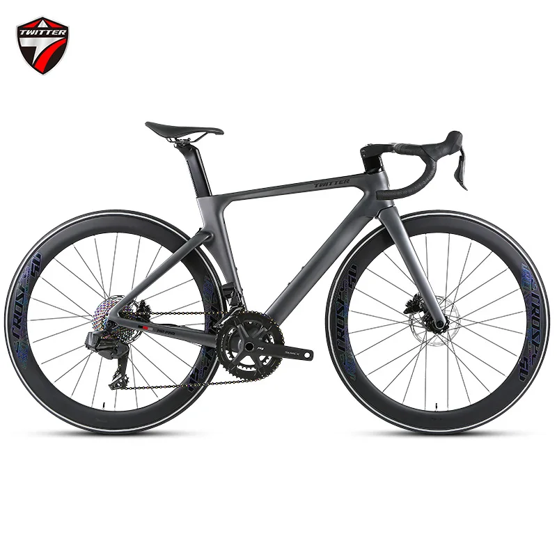 TWITTER 2024 bike R12pro Road Bike 26 Variable Speed Wireless Electronic Variable Speed Breaking Racing Oil Disc Brake велосипед