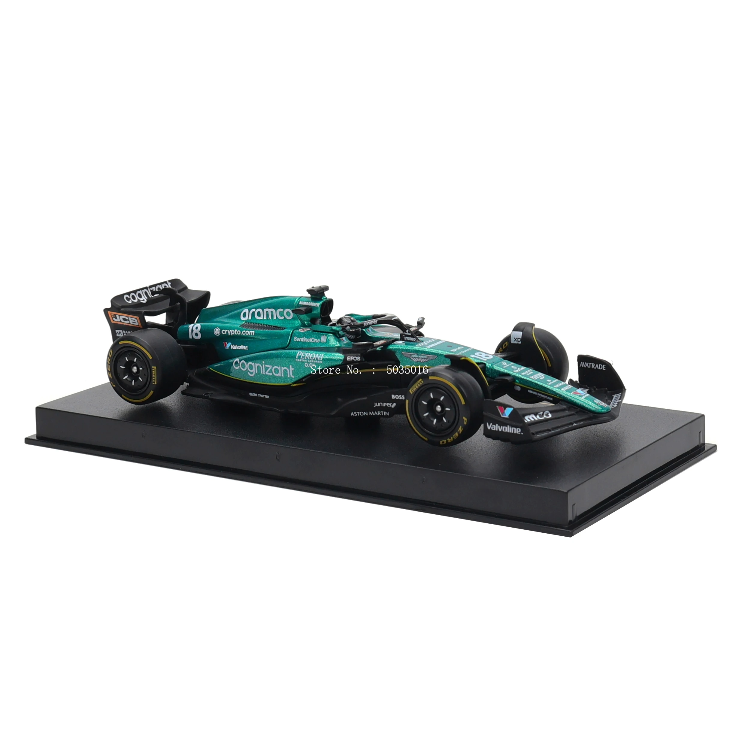 Bburago 1:43 F1 Aston Martin Aramco F1 Team AMR23 2023 #14 Alonso #18 Stroll Alloy Car Die Cast Model Toy Collectible