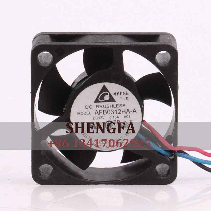 

DELTA AFB0312HA-A Case Cooling Fan DC12V 0.15A 30X30X10mm 3010 3CM Projector Double Ball Bearing Centrifugal Exhaus