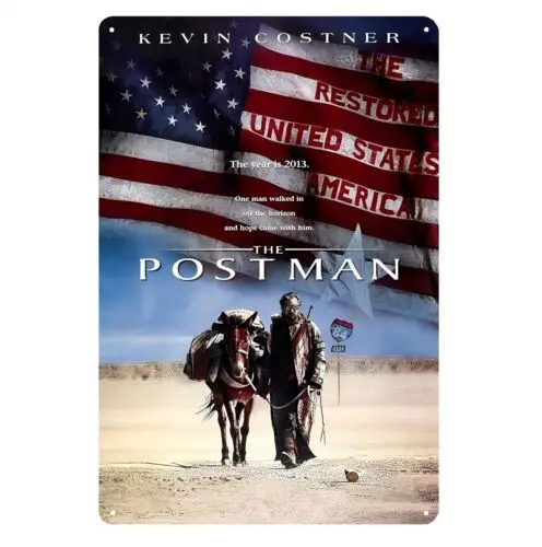 1p，Postman Movie Photo Metal Poster Tin Sign 20x30cm Plaque