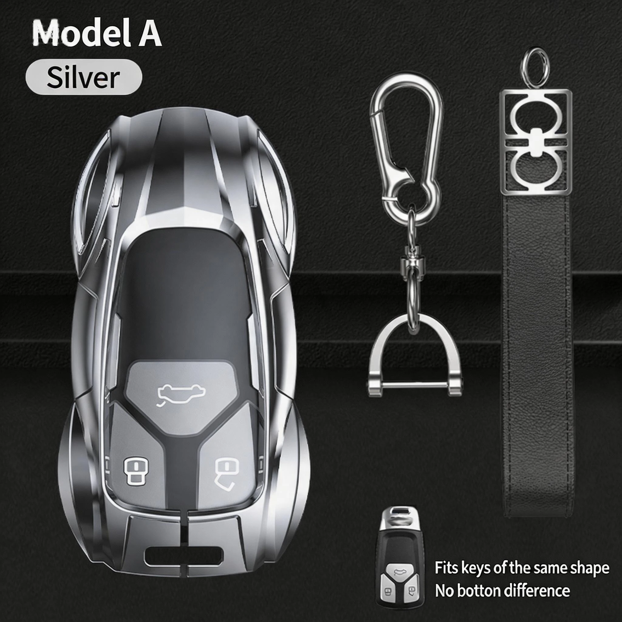 Funda para llave Audi, accesorios para llave Audi, compatible con Audi Q5, A5, A3, A4, B6, Q7 4L.