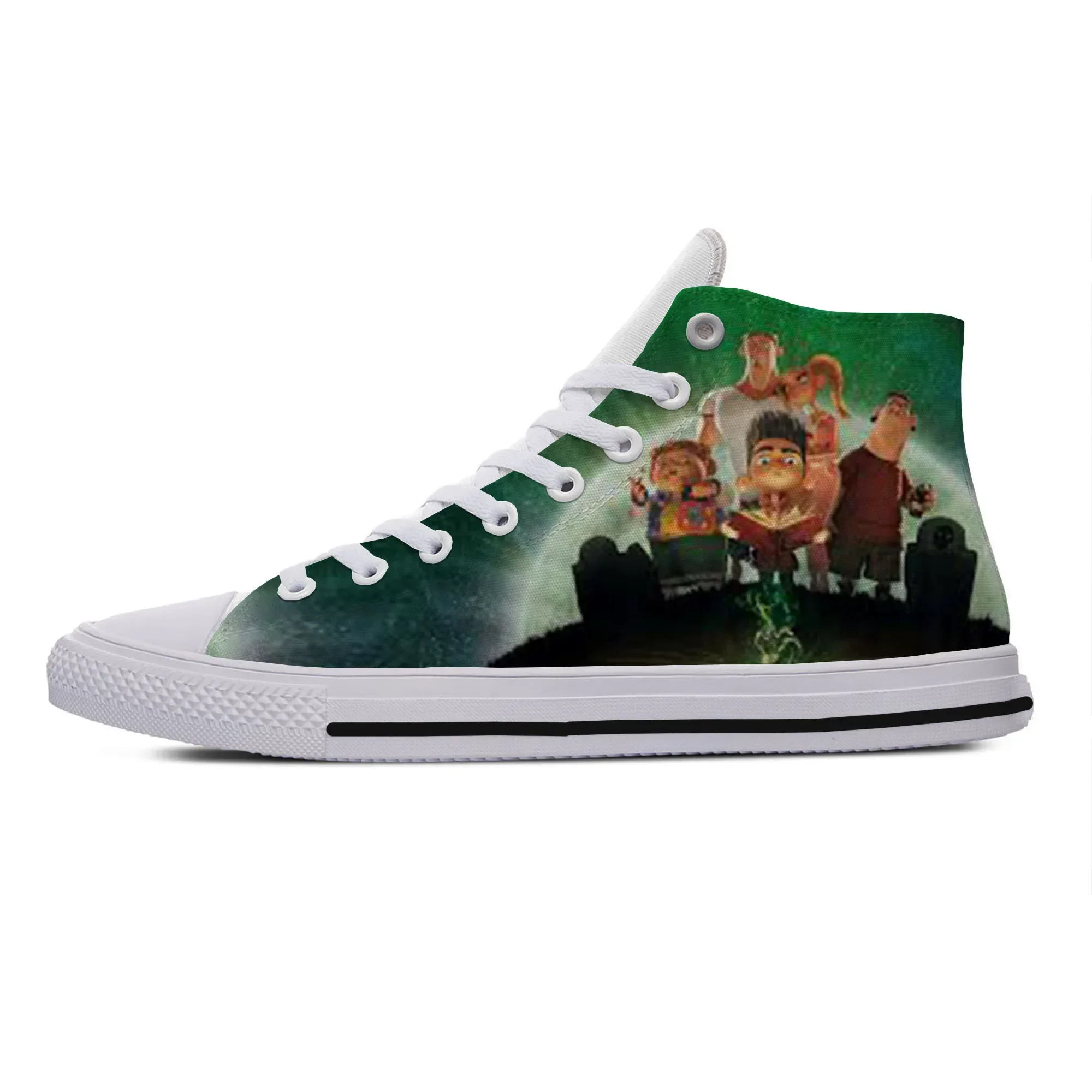 Zapatillas de deporte de alta ayuda para hombre y mujer, zapatos informales con dibujos animados, ParaNorman, clásicos, a la moda, novedad de verano