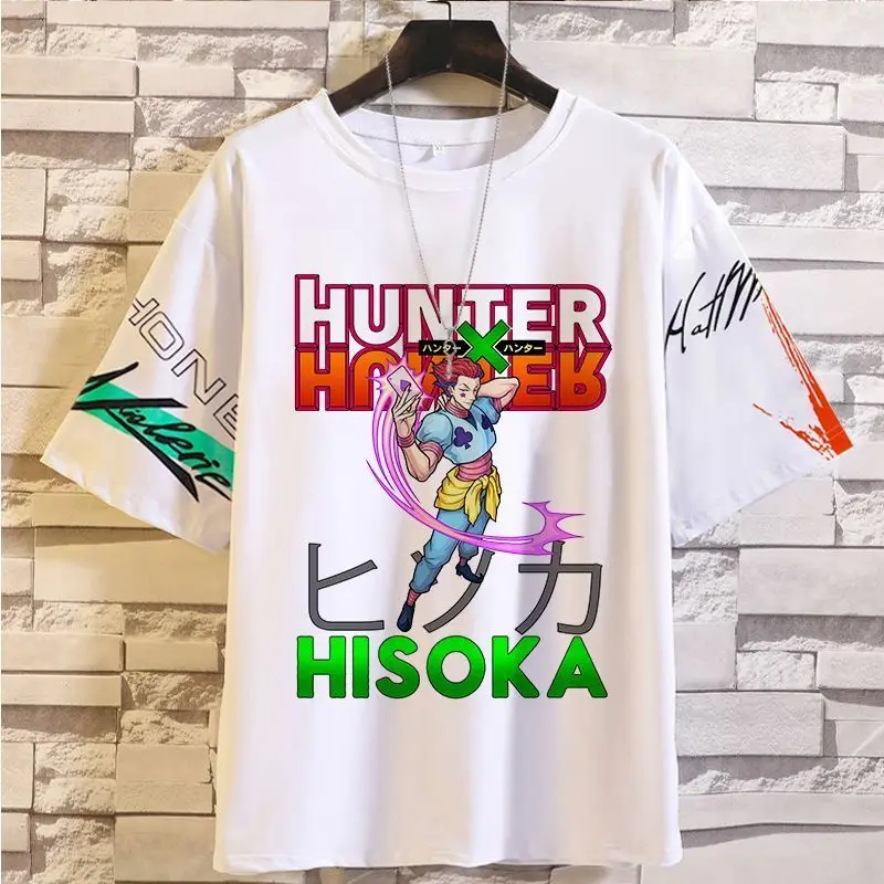 أنيمي لعبة تي شيرت كيلوا البضائع فضفاضة تناسب طالب قصيرة الأكمام Akuma No Rengoku Hisoka الملابس