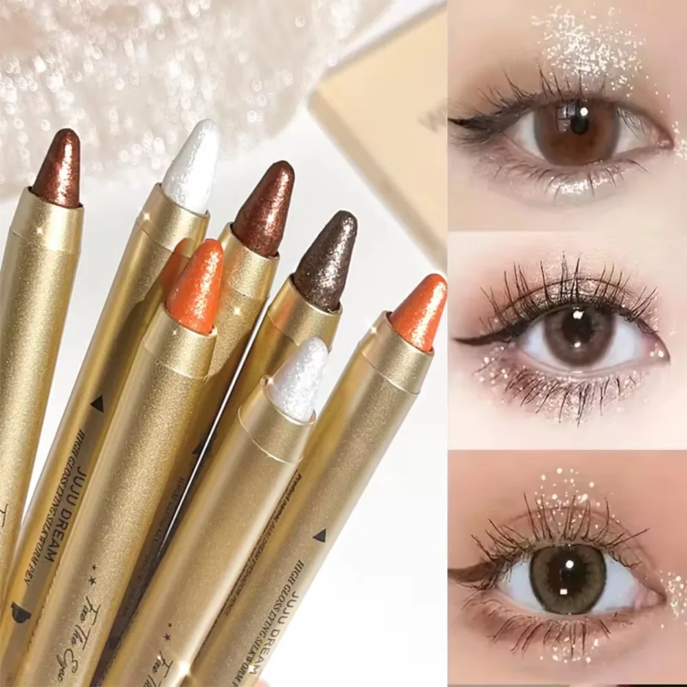

Waterproof Glitter Eye Shadow Pens Anti-Oil Double Head Eye Shadow Sticks Long-Lasting Contour Aegyo Sal Highlight Sticks Face