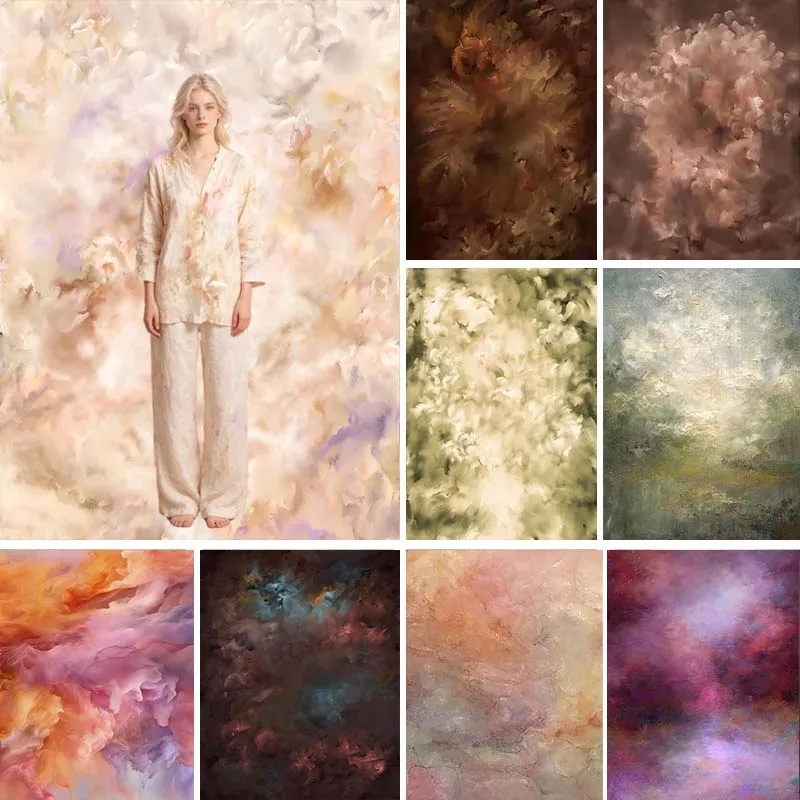 

LS Newborn Kids Abstract Texture Backdrop for Photography Light Color Old Master Background Photographic Studio Art Photocall