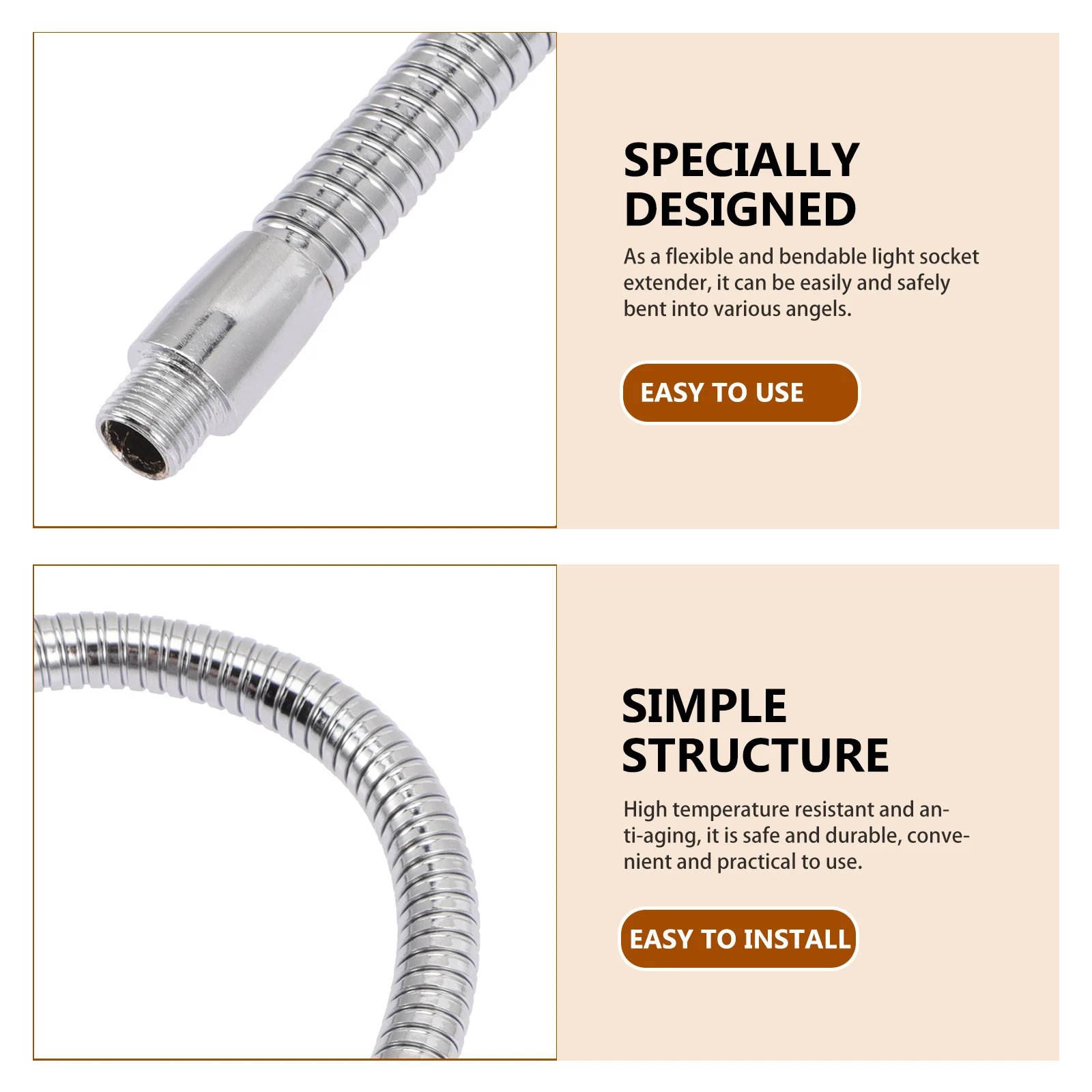 2pcs Led Desk Lamp Arm Replacement Metal Hose Adjustable Gooseneck Spotlight For Office Study Workstation Hardware