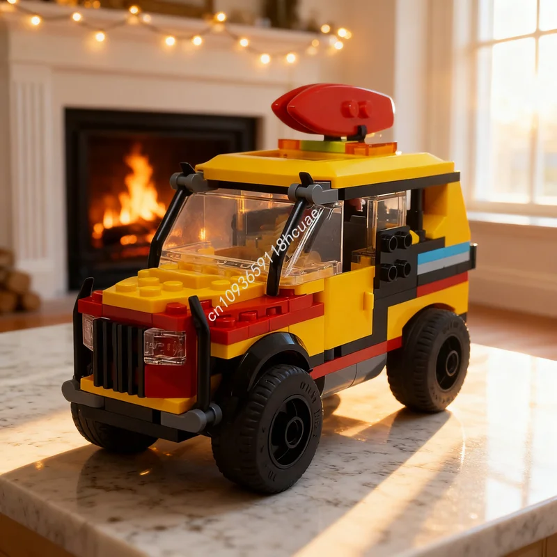 

212pcs MOC Lifeguard Jeepped City Model Building Blocks Architecture Assemble Christmas Gift DIY Creative Idea Toy Education