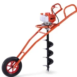 298CC Earth Auger Agricultural Hole Digging Machine Two-Stroke Gasoline Ground Drill Garden Tool Machine