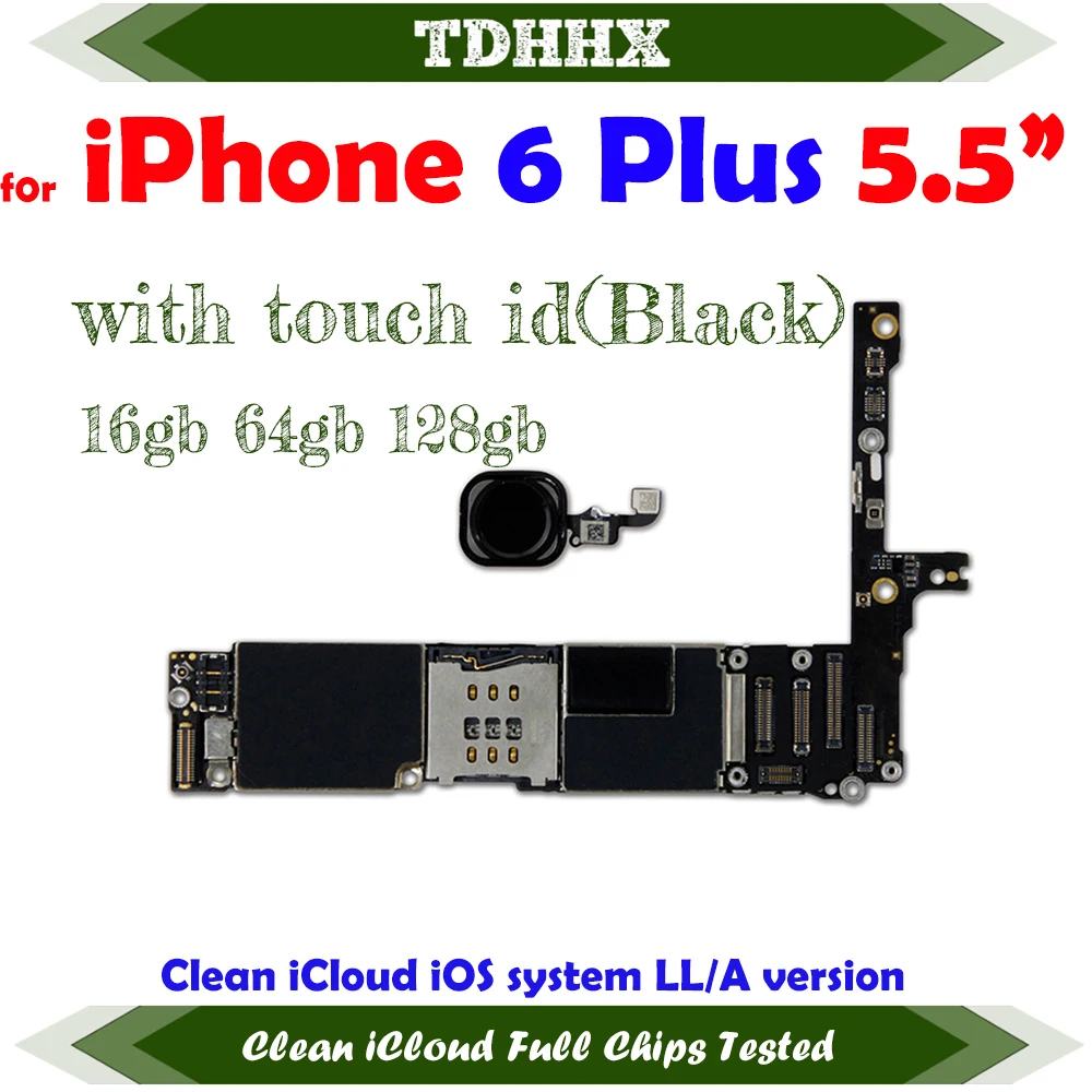 اللوحة الأم نظام IOS نظيفة iCloud آيفون 6 Plus 16GB 64GB 128GB رقائق كاملة 4G Lte Network لوحة المنطق الرئيسية