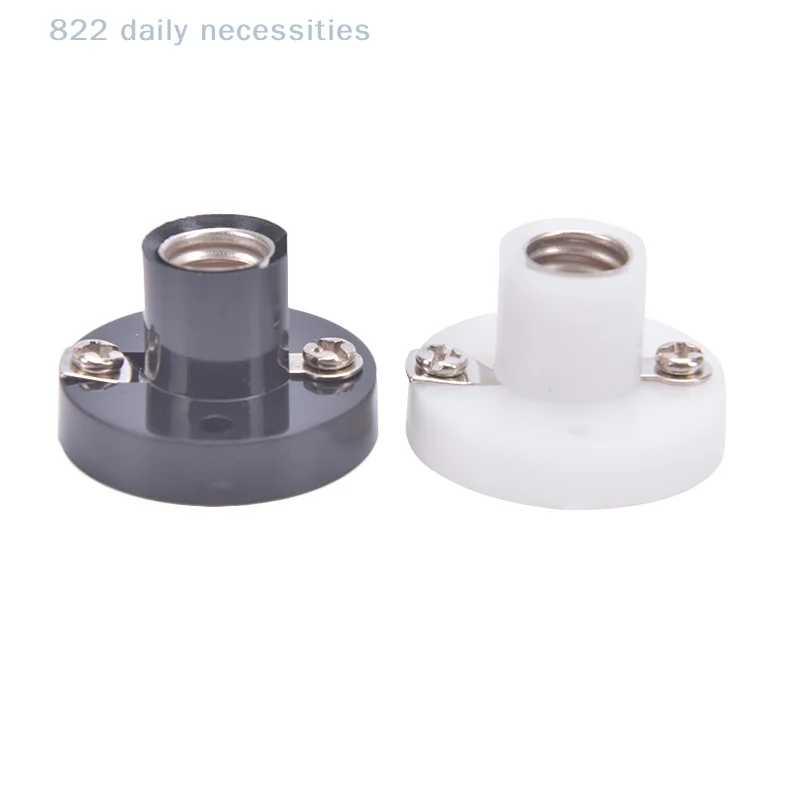 convenientE10 Screw Holder DIY Flat Lamp Bases Physics Electric Beads Testing Parts Black and white lamp holder accessories