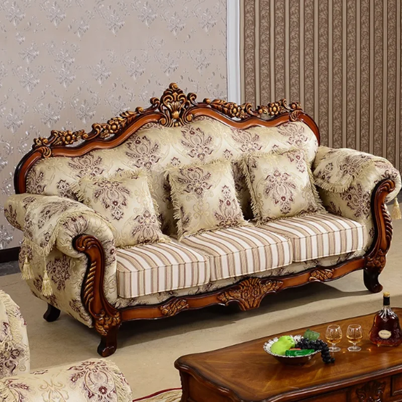 

European Solid Wood Living Room Sofas Luxury American Nordic Lazy Living Room Sofas Family Minimalist Meuble De Salon Furniture