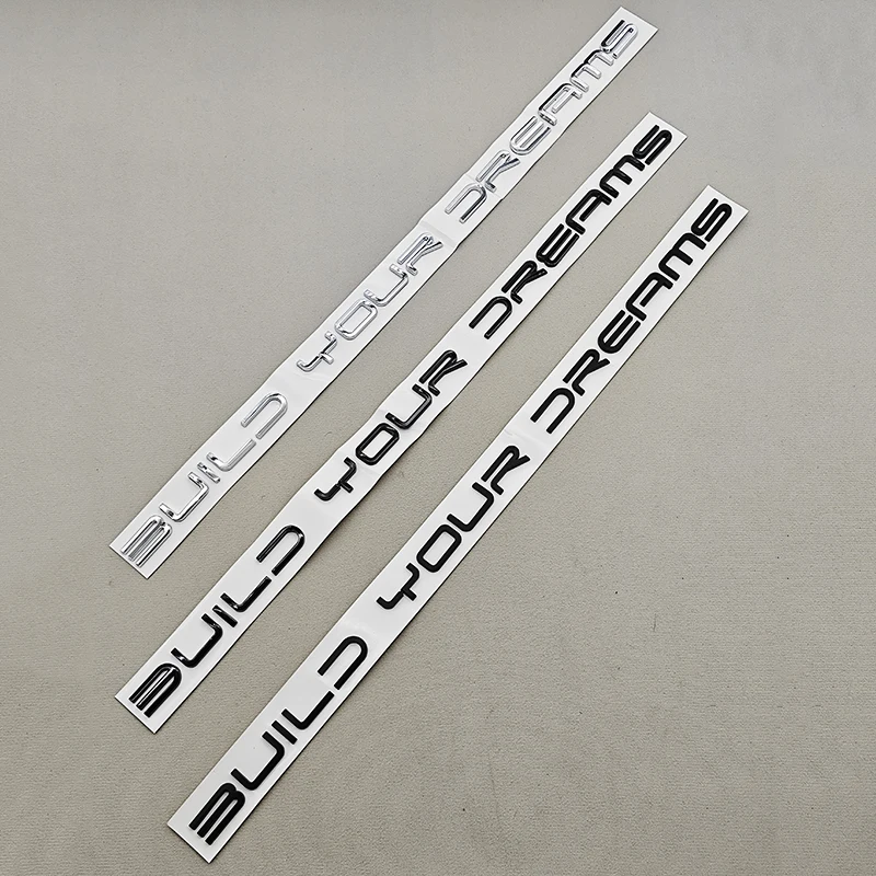 3D ABS Car Sticker Logo Build Your Dreams Emblem for BYD Dolphin Seal Han Tang EV Song Yuan Atto3 Qin Rear Trunk Badge