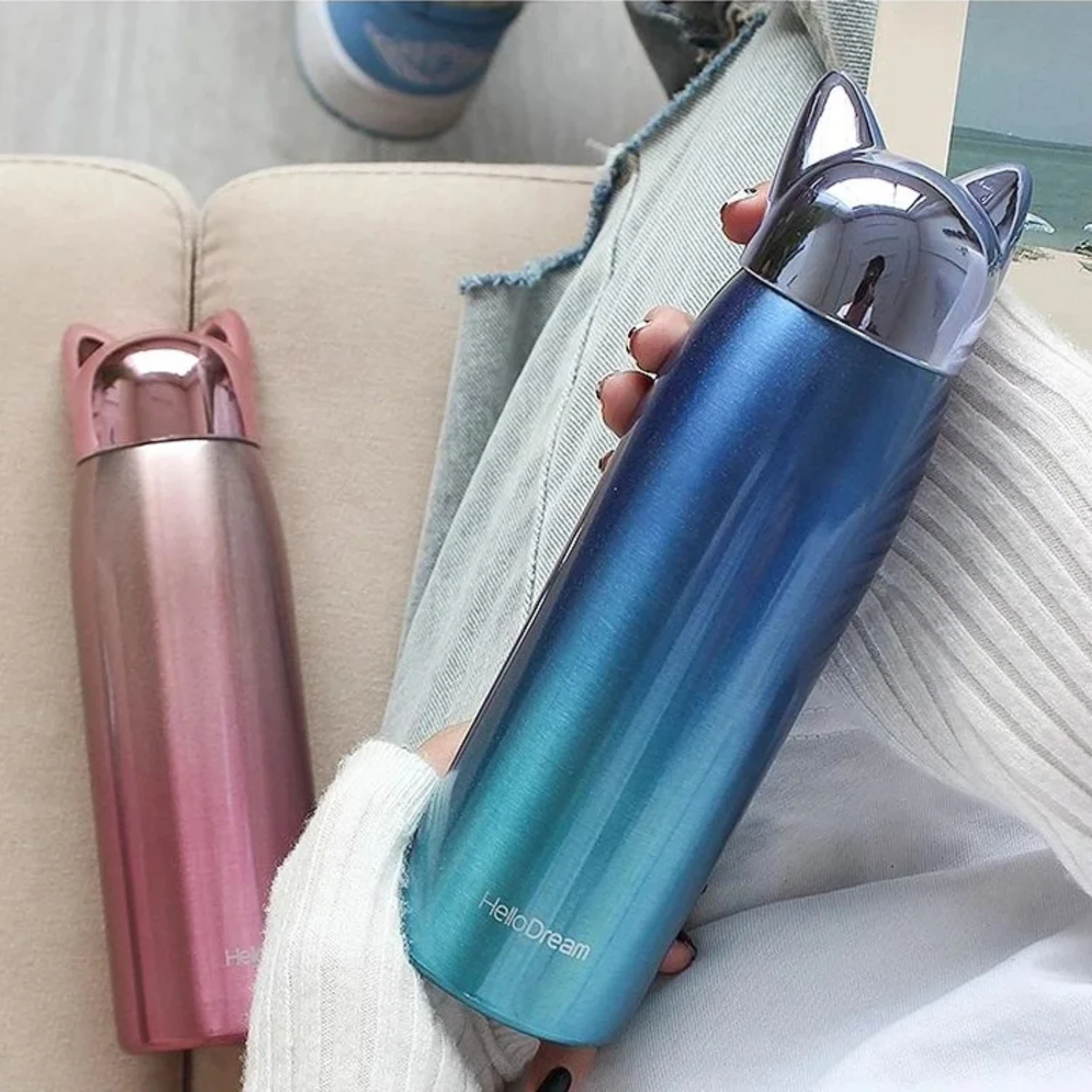 300ml Personalized Mug Steel Water Bottle Small Coffee Thermos Cup With Lid Thermal and Hot Bottles  Children Food Flask