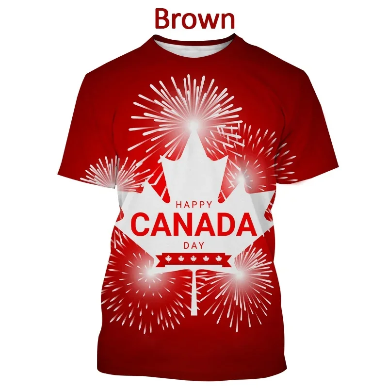 Summer Harajuku 3D Printing CANADA National Flag Emblem T Shirt CANADA Spiritual Totem Graphic T-shirts Men Fashion Cool Clothes