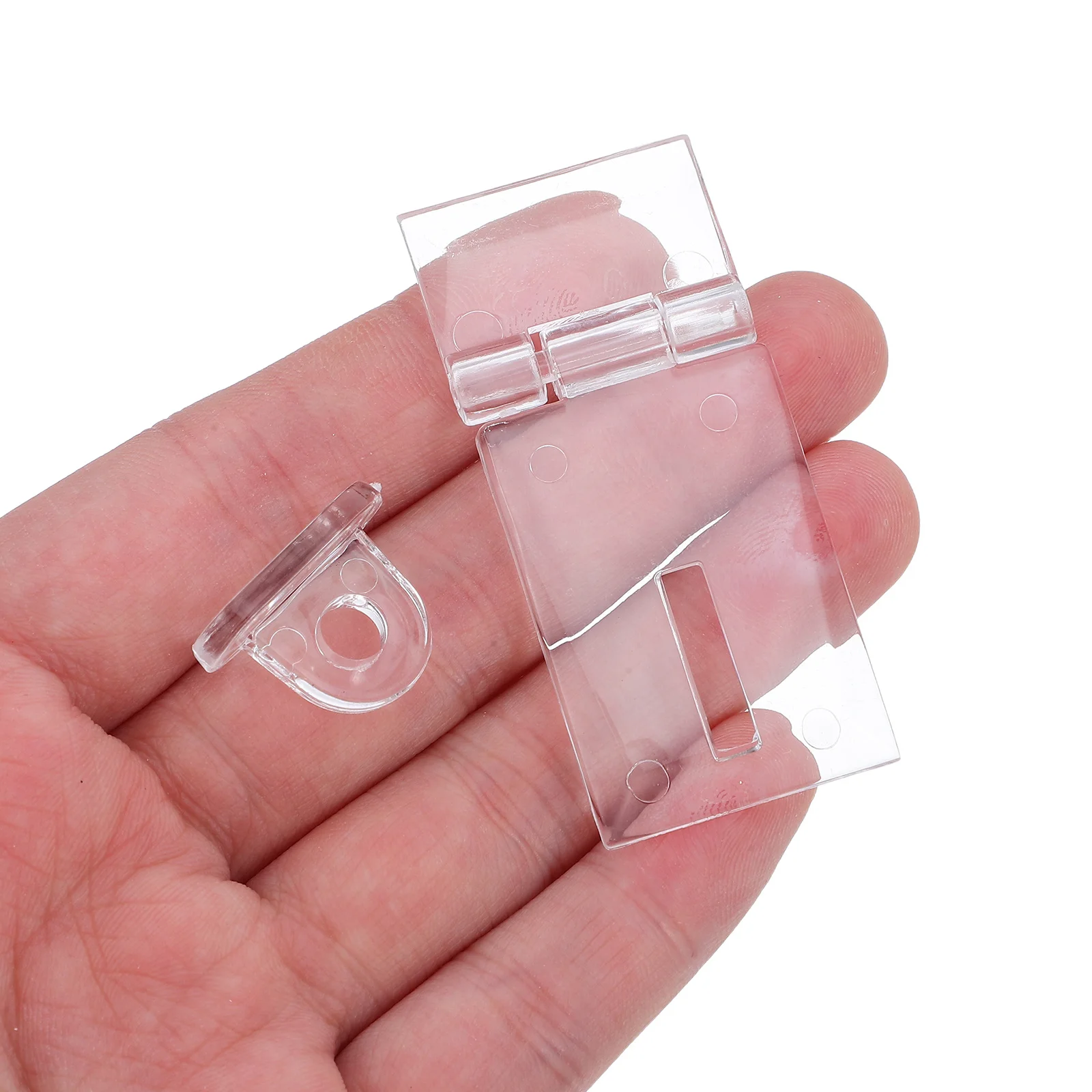 

10Sets Transparent Acrylic Hinge Latch Lock Clear Snap Buckle Cabinet Drawer Box Accessories Organizer Storage Hasp