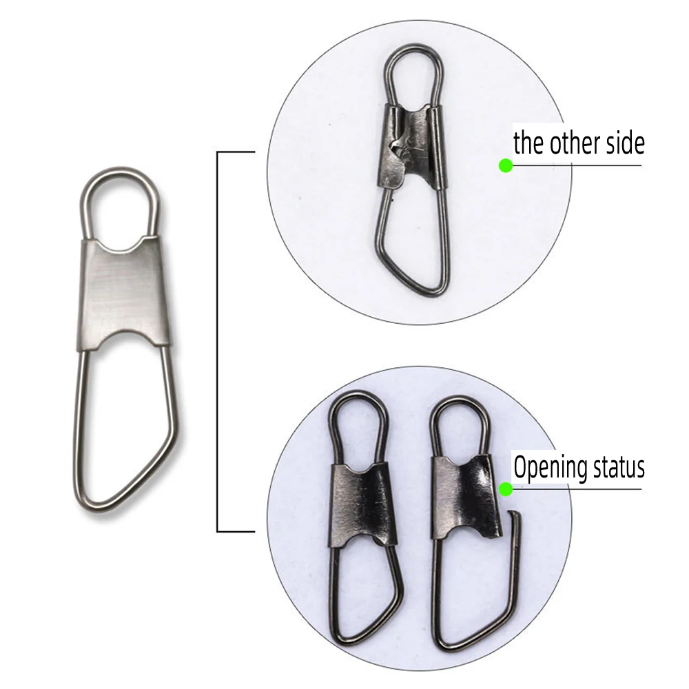 DNDYUJU 50-100 قطعة الكربون الصلب الصيد موصل الصيد إغراء المفاجئة الصيد تحمل وصلة دوّارة لصيد الأسماك دبوس معالجة الصيد هوك أدوات #3
