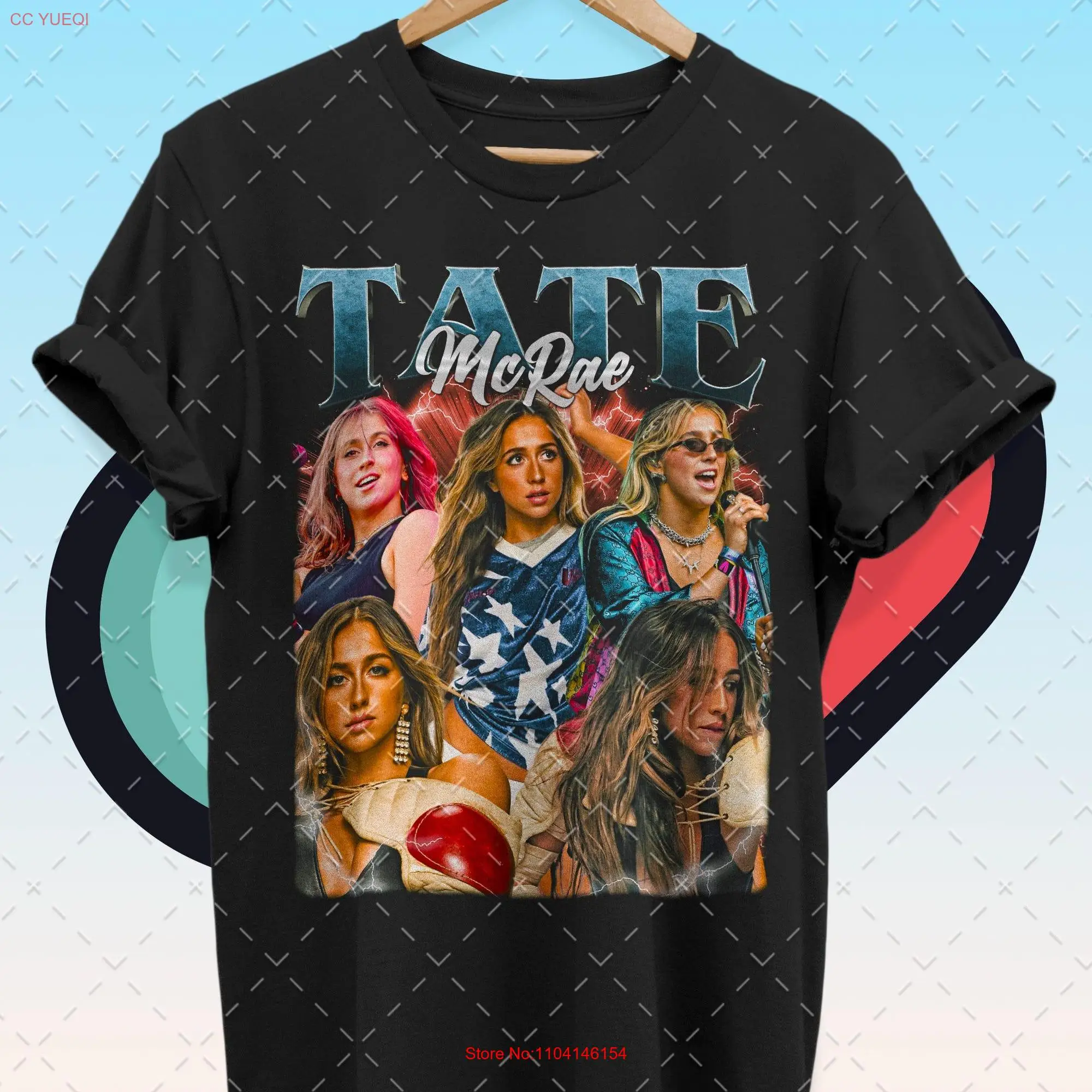 Limited Tate McRae Vintage T Shirt Music and Rap Retro 90's Fans Homage For  long or short sleeves