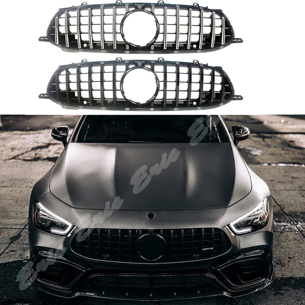 Front Racing Facelift Grill Upper Bumper Grilles For Mercedes-Benz C290 X290 AMG GT 53 GT63 GT63S 2018 2019 2020 Four Doors