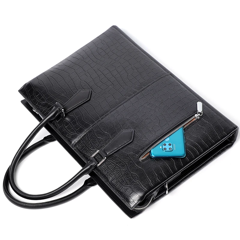 أعلى جودة الرجال حقيبة طبقة الرأس جلد البقر حقيبة جلد طبيعي مكتب الرجال حقيبة يد حمل الحقائب كمبيوتر محمول A4 محفظة أكياس